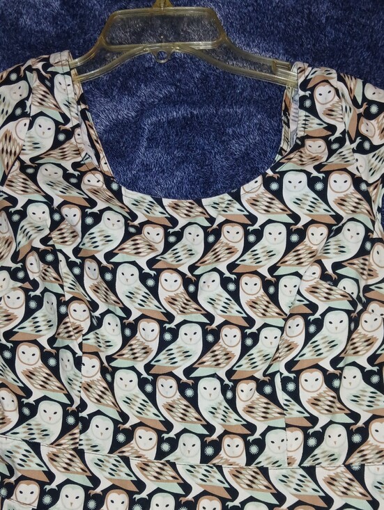 Retrolicious Dresses & Skirts - Retrolicious Owl Print Cream, Black & Tan Print Sleeveless Fit-and-Flare Dress